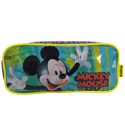 Imagem de Kit Mochila Escolar Rodinhas + Lancheira + Estojo Mickey Mouse Xeryus Com Manchas Na Estampa