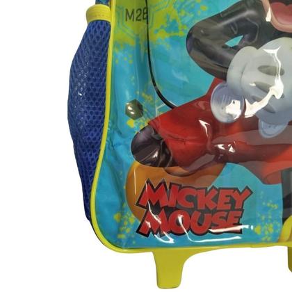 Imagem de Kit Mochila Escolar Rodinhas + Lancheira + Estojo Mickey Mouse Xeryus Com Manchas Na Estampa