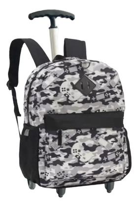 Imagem de Kit Mochila Escolar Rodinhas Meninos Game Over Camuflada G