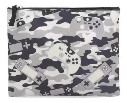 Imagem de Kit Mochila Escolar Rodinhas Meninos Game Over Camuflada G