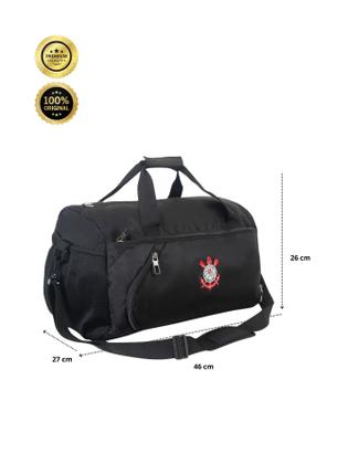 Imagem de Kit Mochila Escolar Rodinhas+Sacola De Viagem Corinthians