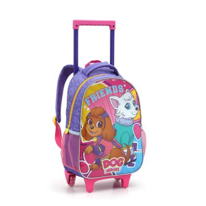 Imagem de Kit Mochila Escolar Seanite Com Rodinhas Infantil Dog Heroes