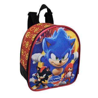 Imagem de Kit Mochila Escolar Sonic 3 Com Rodinhas, Lancheira e Estojo