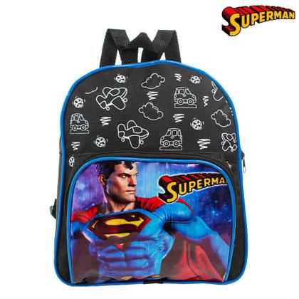 Imagem de Kit Mochila Escolar Super Homem Herois Meninos Costas