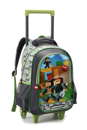 Imagem de Kit Mochila Gamecraft Com Rodinhas Infantil Menino 2023 - Denlex