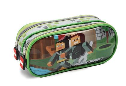 Imagem de Kit Mochila Gamecraft Com Rodinhas Infantil Menino 2023 - Denlex