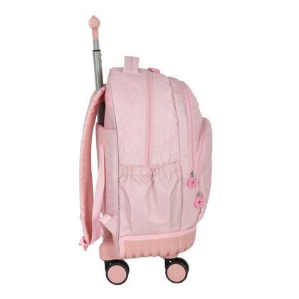 Imagem de Kit mochila grande 4 rodas lancheira estojo escolar barbie