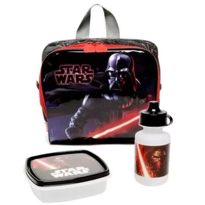 Imagem de Kit Mochila Grande Com Rodinha E Lancheira Star Wars