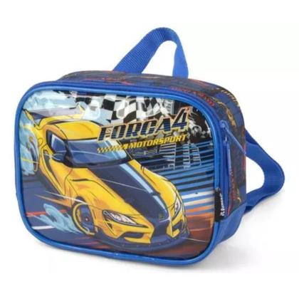 Imagem de Kit Mochila Grande Com Rodinha Lancheira Força 4 Azul