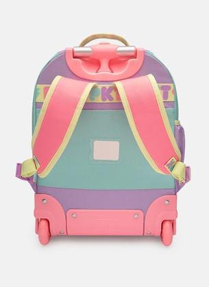 Imagem de Kit Mochila Grande De Rodinha Color Block Holográfica Puket