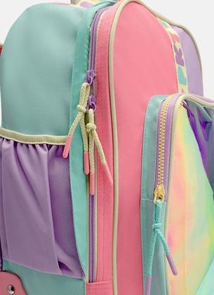 Imagem de Kit Mochila Grande De Rodinha Color Block Holográfica Puket