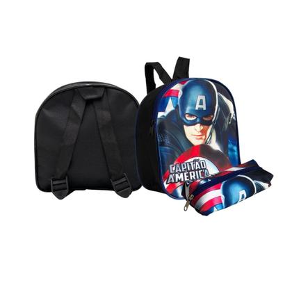 Imagem de Kit Mochila Grande de Rodinha Com Lancheira e Estojo Personagens