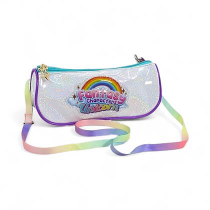 Imagem de Kit mochila grande menina rodinha lancheira bolsinha fuseco unicornio 