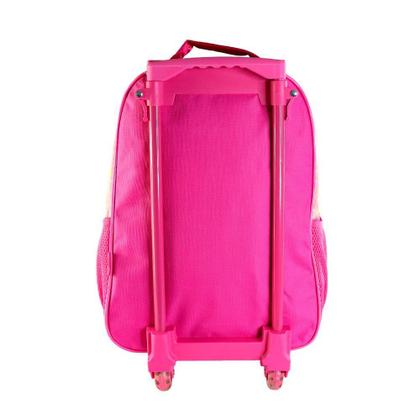 Imagem de Kit Mochila Infantil 15 Litros com Rodinha Tema Princesa Rosa Escolar com 3 Peças Mochila  Estojo  Lancheira