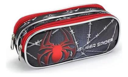 Imagem de Kit Mochila Infantil Aranha Super Spider Rodinhas E Alças G
