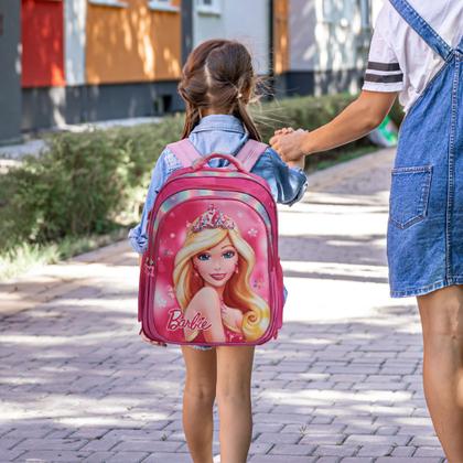 Imagem de Kit Mochila Infantil Barbie Costas Lancheira Térmica Rosa