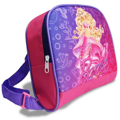 Imagem de Kit Mochila Infantil Barbie Sereia Rodinhas Tam G