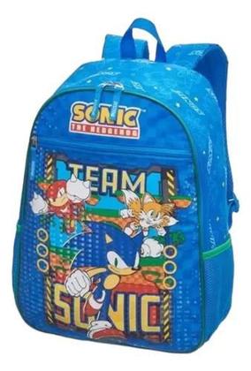 Imagem de Kit Mochila Infantil Boneco Sonic E Tails Costas Tam Grande