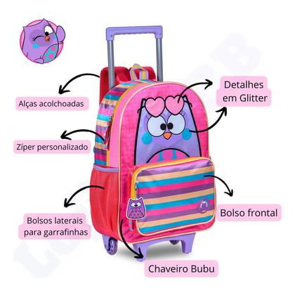 Imagem de Kit Mochila Infantil Bubu Youtube Lancheira Estojo Grande