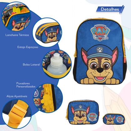 Imagem de Kit Mochila Infantil Com Lancheira Térmica Patrulha Canina