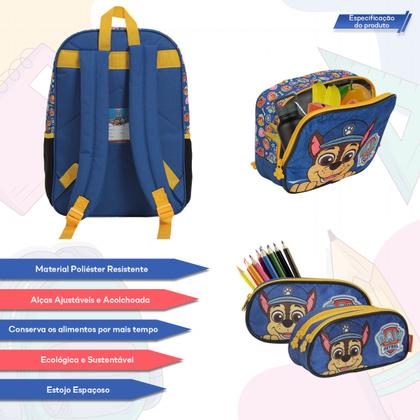 Imagem de Kit Mochila Infantil Com Lancheira Térmica Patrulha Canina