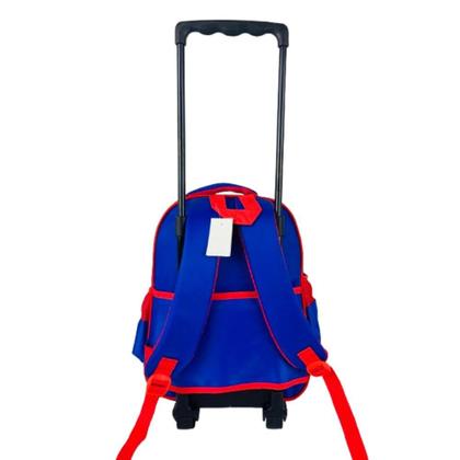 Imagem de Kit Mochila Infantil Com Rodinhas Meninos Bolsa Escolar Dinossauro Estojo E Lancheira Térmica Dino Carrinho Impermeavel