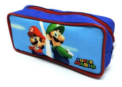 Imagem de Kit Mochila Infantil Escolar Mario E Luigi Rodinhas Tam G F5