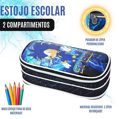 Imagem de Kit Mochila Infantil Escolar Menino Speed Com Rodinhas 3 peças