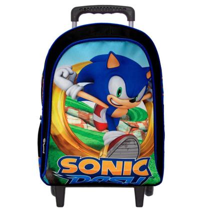 Imagem de Kit Mochila Infantil Escolar Sonic Runners Com Rodinhas