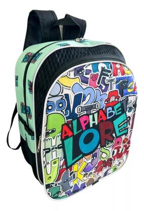 Imagem de Kit Mochila Infantil Gamer Jogo Alphabet Lore Costas G F5