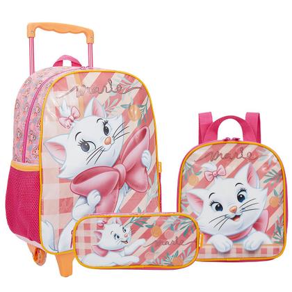 Imagem de Kit Mochila Infantil Gatinha Marie X Lancheira Estojo Xeryus