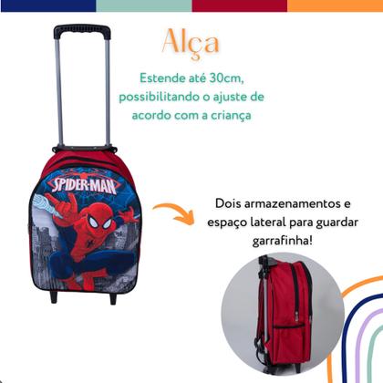Imagem de Kit Mochila Infantil Homem Aranha Spider Man Vermelha