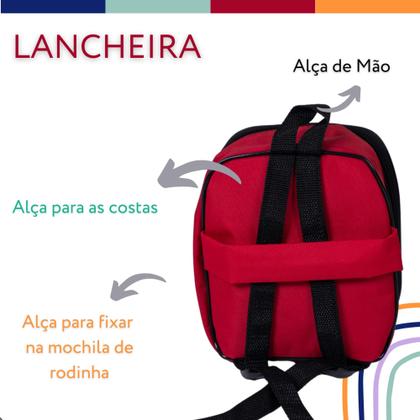 Imagem de Kit Mochila Infantil Homem Aranha Spider Man Vermelha