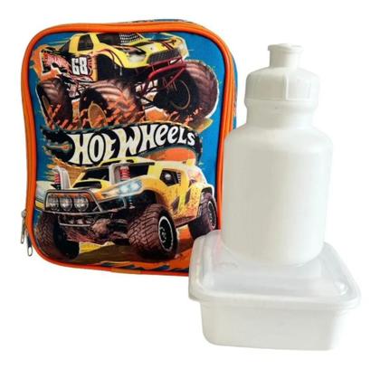 Imagem de Kit Mochila Infantil Hot Wheels Monster Truck Rodinhas Tam M