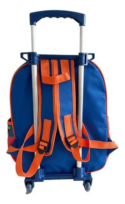 Imagem de Kit Mochila Infantil Hot Wheels Monster Truck Rodinhas Tam M