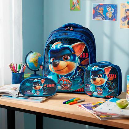 Imagem de Kit Mochila Infantil Masculina Desenho Personagem 3D Costas