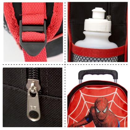Imagem de Kit Mochila Infantil Masculina Rodinha Spider Man TN 3 Pçs