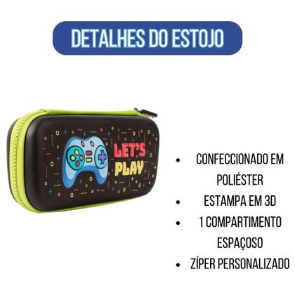 Imagem de Kit Mochila Infantil Menino Robo/Gamer Linda Reforçada Prática Grande