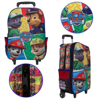 Imagem de Kit Mochila Infantil Menino Rodinhas Tam G Patrulha Canina