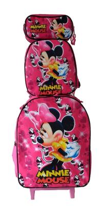 Imagem de Kit Mochila Infantil Minie Mouse Pink