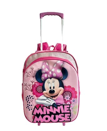 Imagem de Kit Mochila Infantil Minnie Mouse Lisa M Rodinhas Menina F5