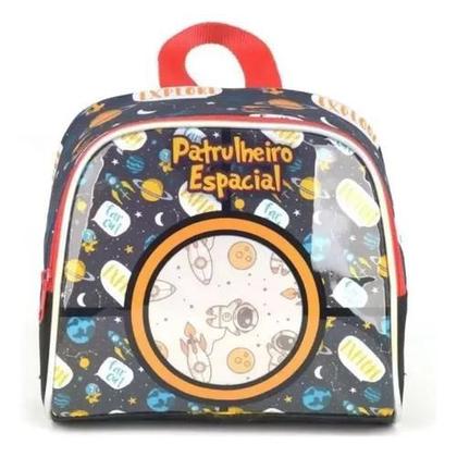 Imagem de Kit Mochila Infantil Patrulheiro Foguete Espacial Rodinha G