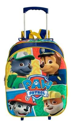 Imagem de Kit Mochila Infantil Paw Patrol Rodinha Patrulha Canina F5 G