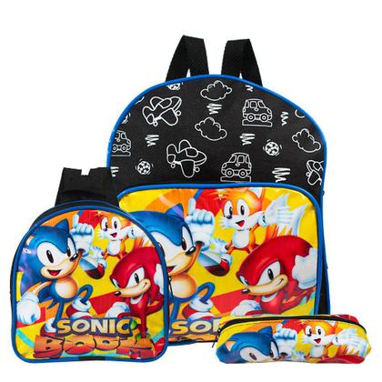 Imagem de Kit Mochila Infantil Pequena Sonic e Tails de Costa