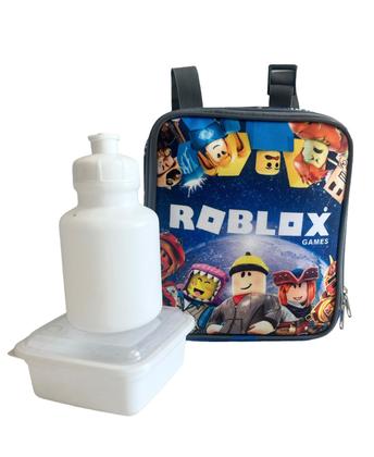 Imagem de Kit Mochila Infantil Roblox Games Grande Rodinhas Meninos F5