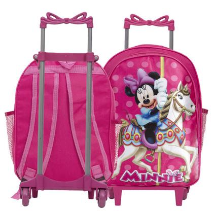 Imagem de Kit Mochila Infantil Rodinha Estampa Minnie Pre Escola Aulas