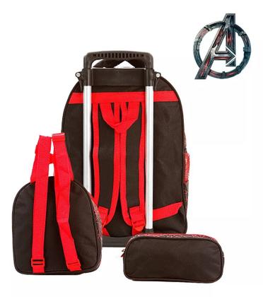 Imagem de Kit Mochila Infantil Rodinha Homem Aranha Spider Man