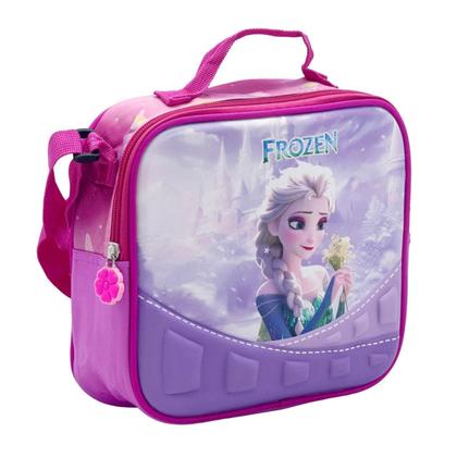 Imagem de Kit Mochila Infantil Rodinhas Escolar 3D - Frozen