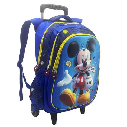 Imagem de Kit Mochila Infantil Rodinhas Escolar 3D - Mickey