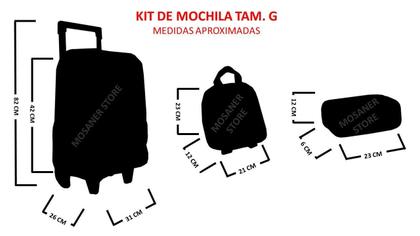 Imagem de Kit Mochila Infantil Rodinhas Vingadores+ Lancheira + Estojo